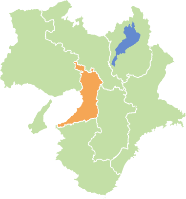 近畿方面地図